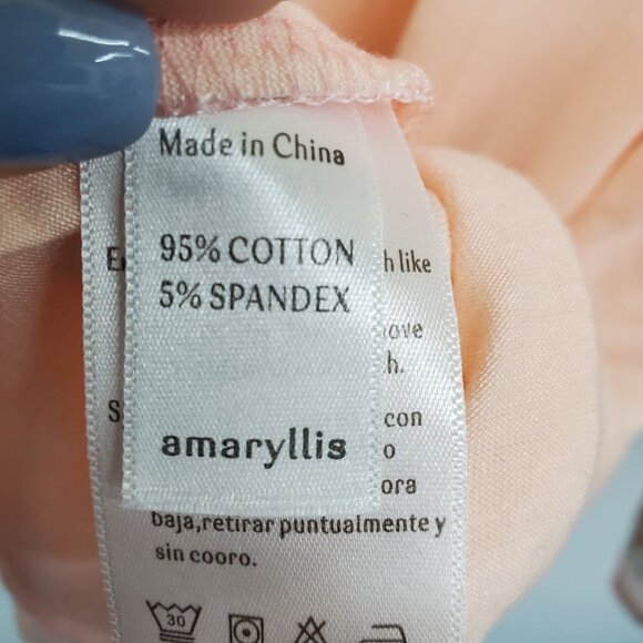 Amaryllis Womens Floral Boho Blouse Top 2X Peach Spring Pastel Fairy Feminine - Picture 10 of 13